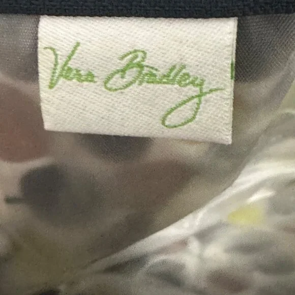 Vera Bradley Cocoa Moss Medium Cosmetic Makeup Bag Medallion Green White Brown - Picture 8 of 11